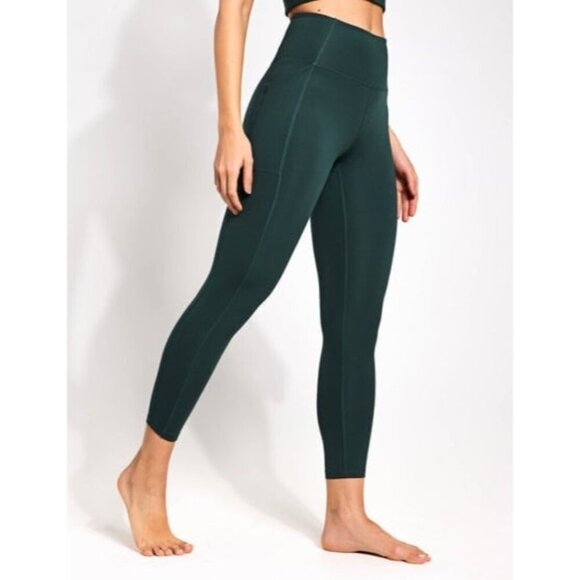 Girlfriend Collective High Waisted 7/8 Pocket Legging Moss Green Women’s Size M - Picture 1 of 8